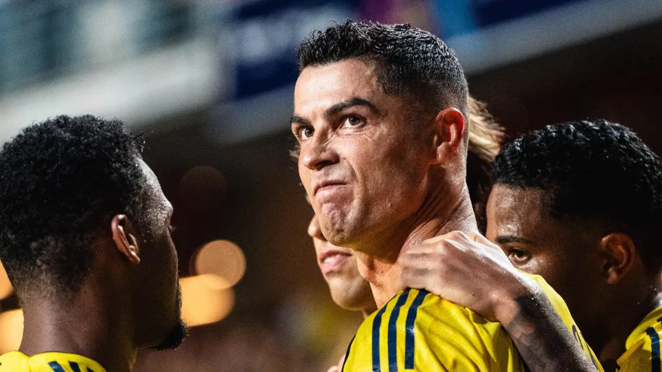 HONG KONG, CHINA - AUGUST 23: Cristiano Ronaldo of Al-Nassr celebrates after scoring his first goal during the Saudi Super Cup final between Al-Nassr and Al-Ahli at Hong Kong Stadium on August 23, 2025 in Hong Kong, China. (Photo by Clicks Images/Getty Im