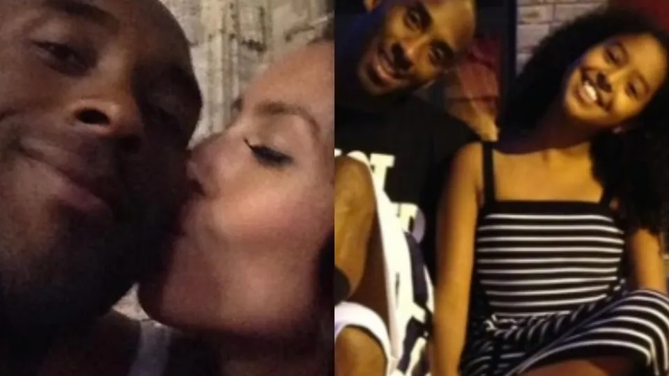 Kobe Bryant com Vanessa Bryant e Natalia Bryant