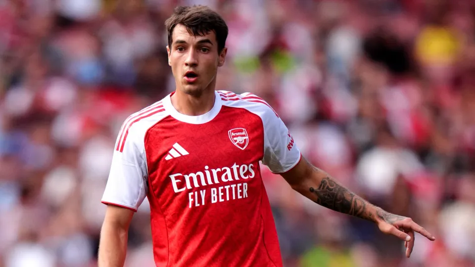 Arsenal's Jakub Kiwior during the Emirates Cup match at the Emirates Stadium, London. Picture date: Wednesday August 6, 2025. (Photo by John Walton/PA Images via Getty Images)