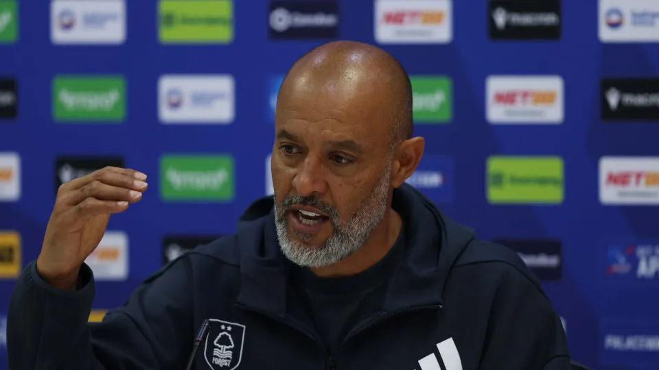 LONDON, ENGLAND - AUGUST 24: Nuno Espirito Santo Manager of Nottingham Forest during his post match press conference after the Premier League match between Crystal Palace and Nottingham Forest at Selhurst Park on August 24, 2025 in London, England. (Photo