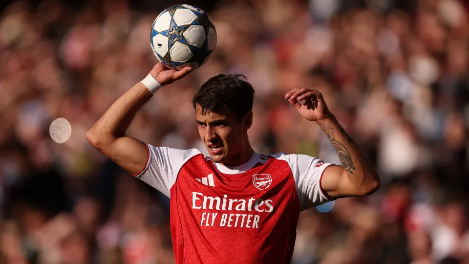 LONDON, ENGLAND - AUGUST 06: Jakub Kiwior of Arsenal during the pre-season friendly match between Arsenal and Villarreal at Emirates Stadium on August 06, 2025 in London, England. (Photo by Justin Setterfield/Getty Images)
