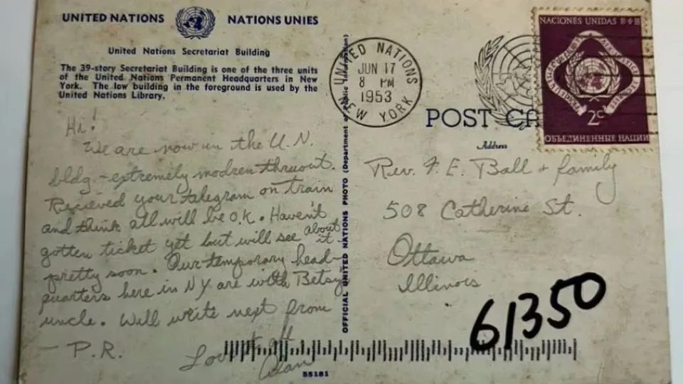 Postal perdido foi devolvido ao remetente 72 anos após ser enviado