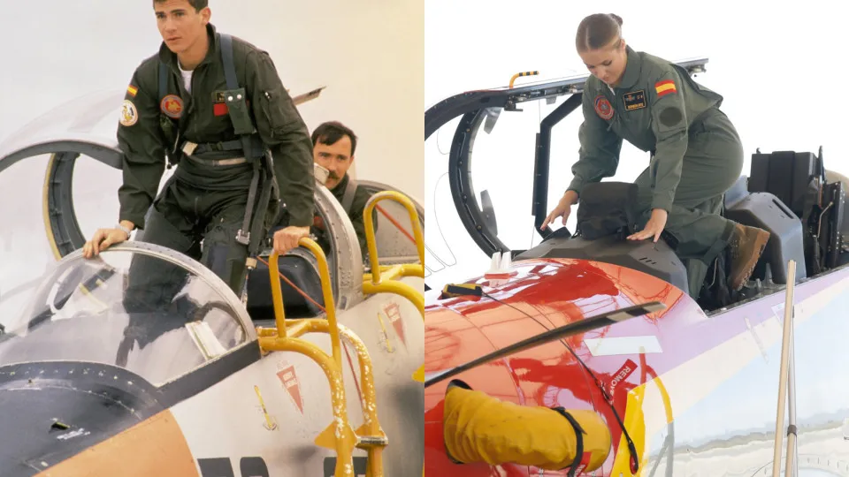 Princesa Leonor recria momento histórico do pai na Força Aérea