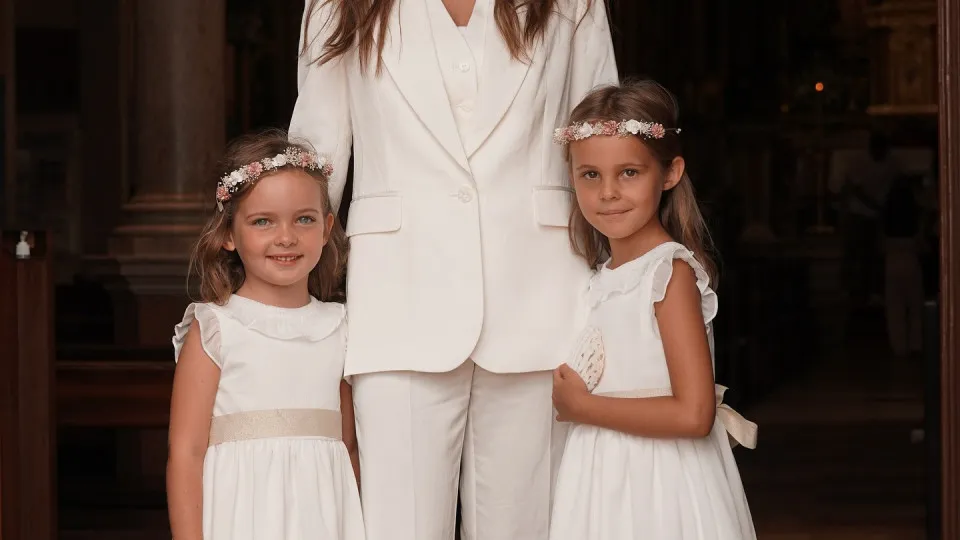 Helena Costa feliz no batizado das filhas. "Um dia cheio de amor"