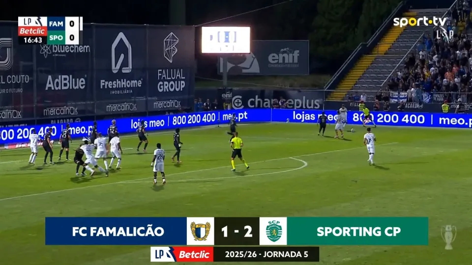 Reveja os golos da (suada) vitória do Sporting em Famalicão