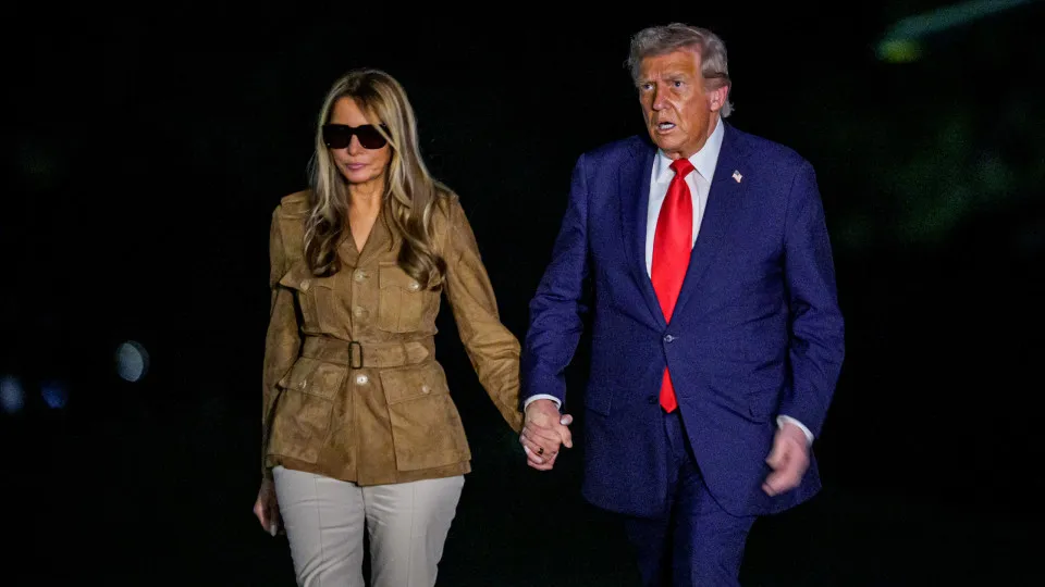 Helicóptero de Trump e Melania fez aterragem de emergência em Londres