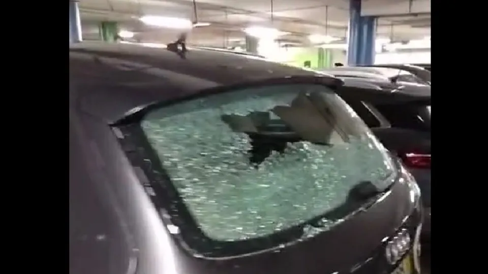 Vídeo. Jovem detido após 'surto' no Aeroporto de Lisboa (destruiu carros)