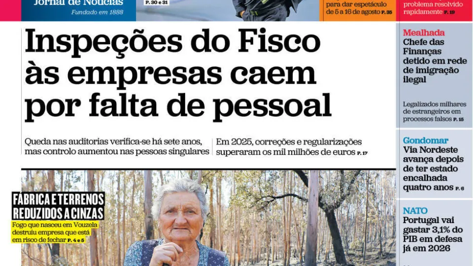 Hoje é notícia: Inspeções do Fisco caem; Casal homicida à solta