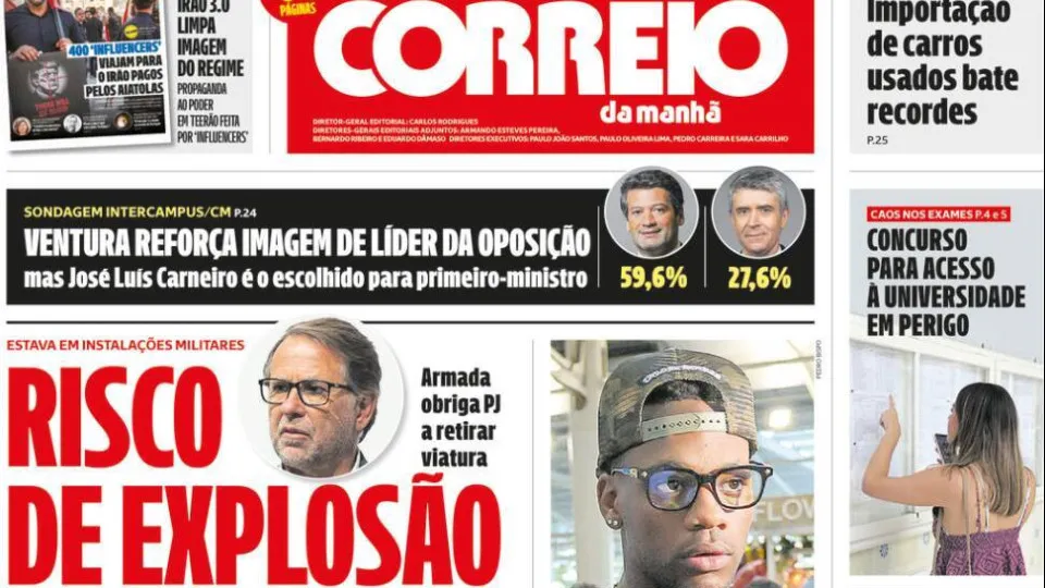 Hoje é notícia: MAI? Havia risco de explosão; GPS por furtos de cobre