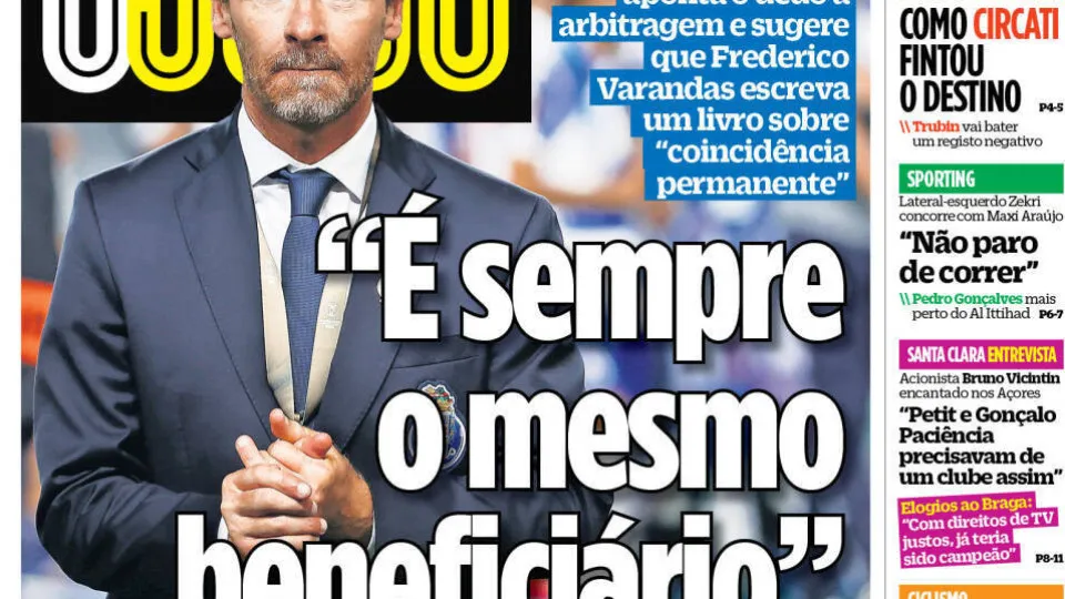 Destaques da Imprensa Desportiva: Villas-Boas e Suárez em Foco