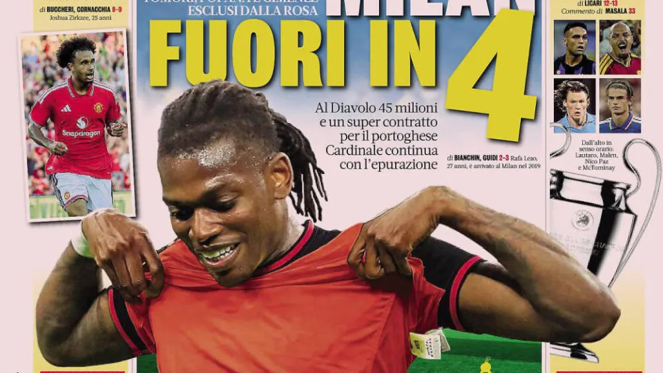 Rafael Leão próximo de deixar o AC Milan; Mbappé brilha com hat-trick