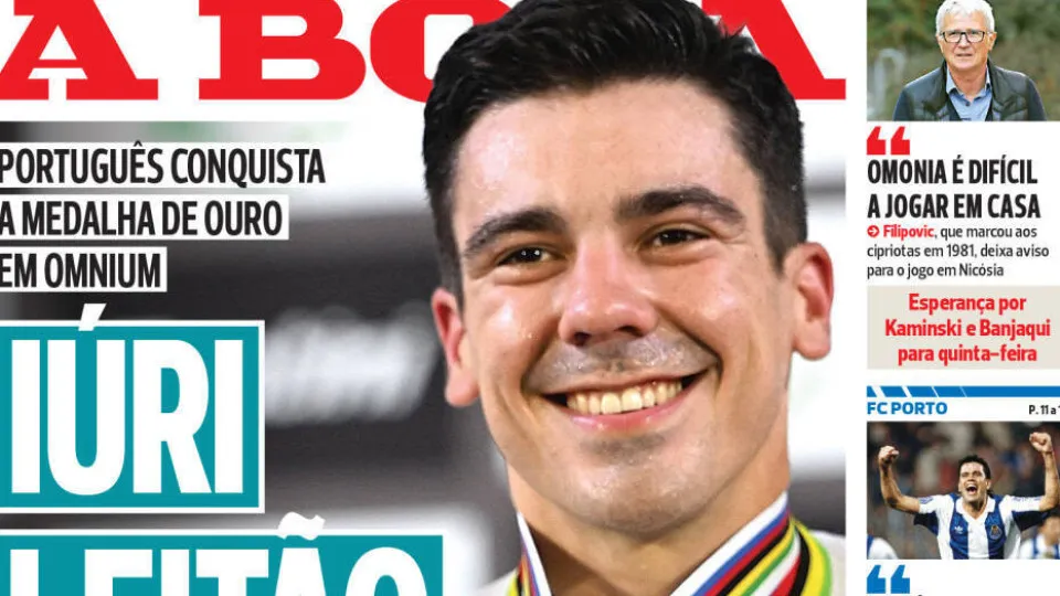 Iuri Leitão conquista ouro no Mundial de Omnium e Benfica coloca Trubin à venda