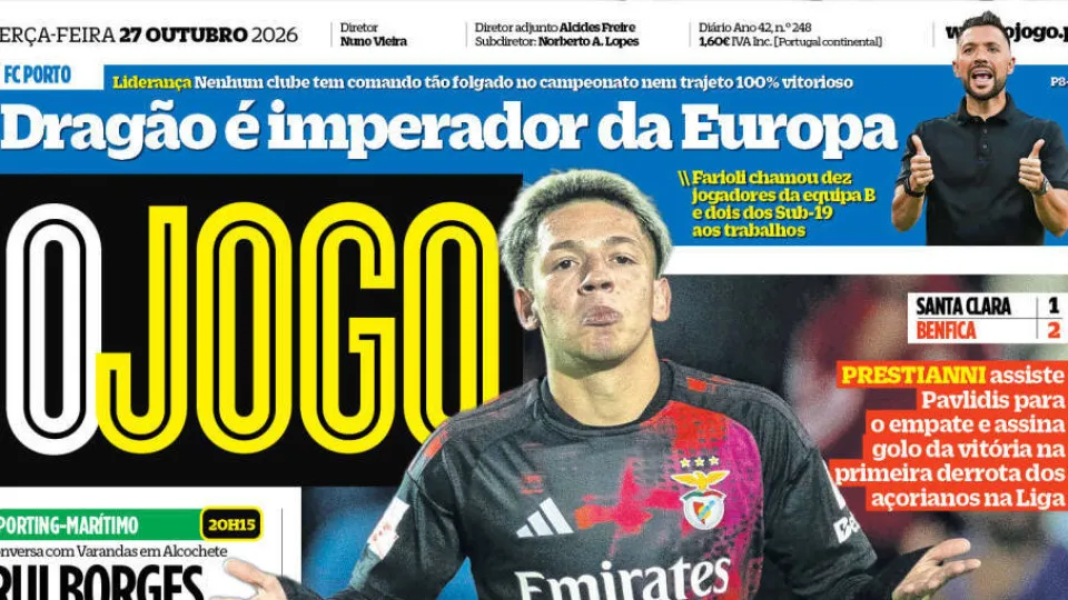 Benfica vence Santa Clara e Rui Borges enfrenta pressão no Sporting