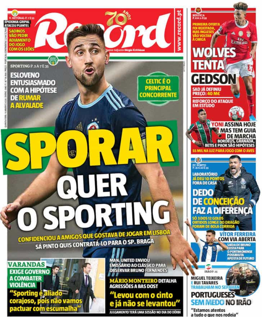 Por cá: Sporar quer o Sporting e Diogo Leite foi blindado por Conceição