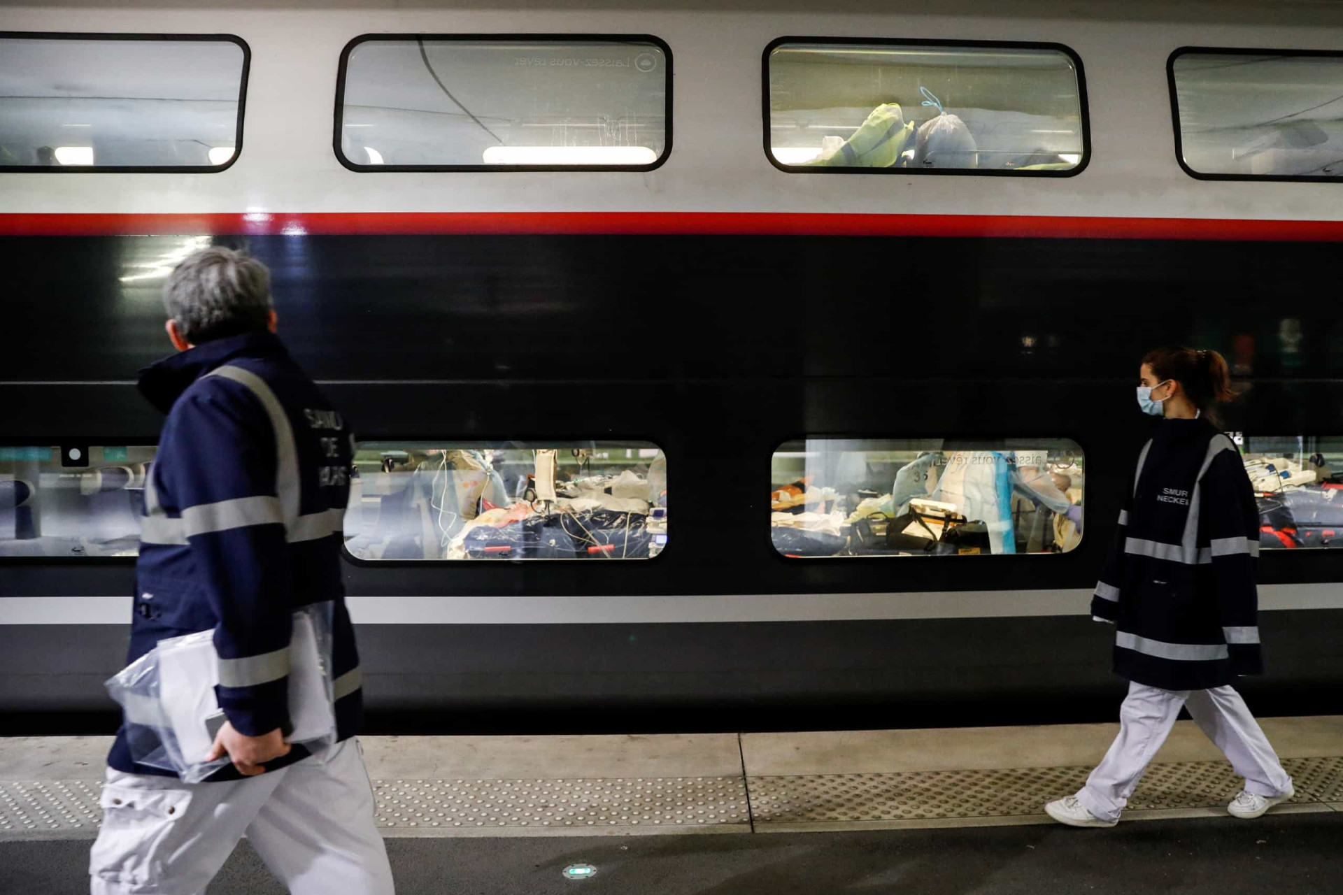 Partiu de Paris o primeiro TGV com doentes de Covid-19