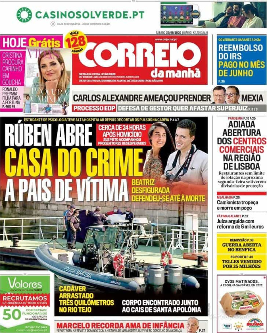 Hoje é notícia: Mil condutores ficam sem carta; Rúben abre casa do crime