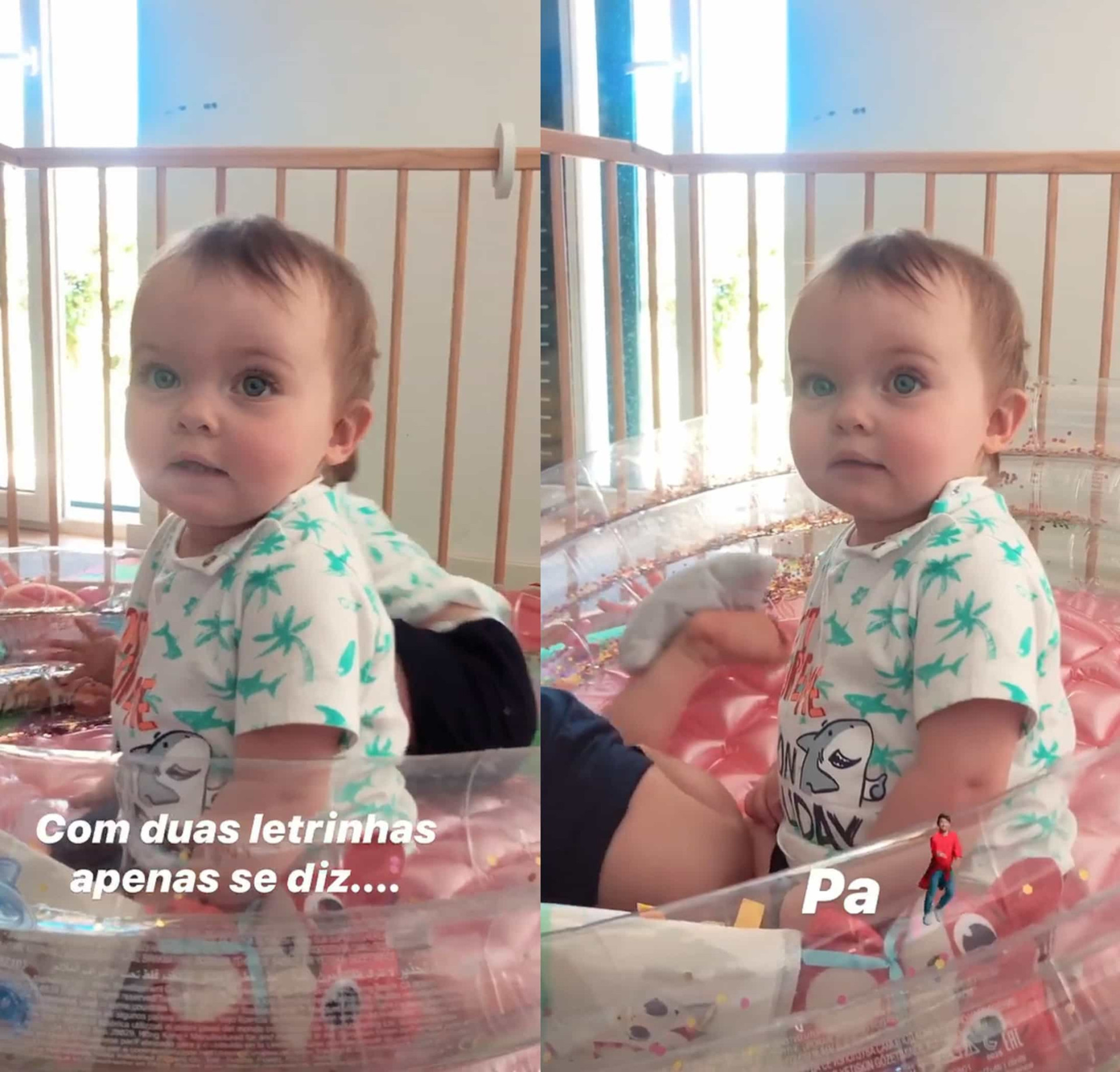 Helena Costa mostra filha a tentar dizer "pai"