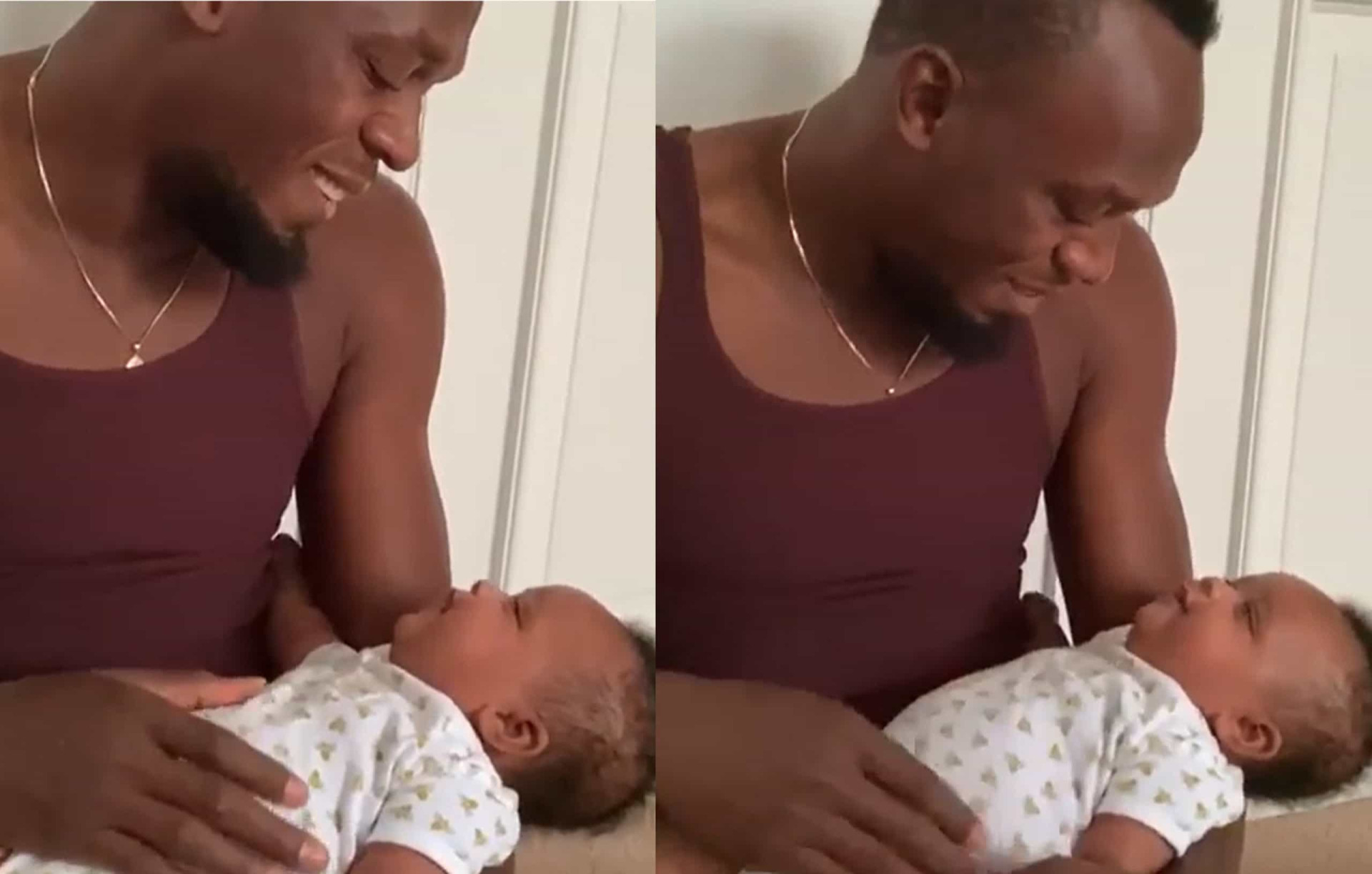 Pai completamente 'babado': Usain Bolt rendido à ternura da filha