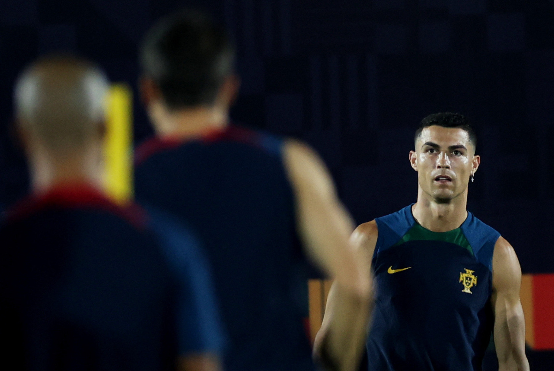 As imagens do treino da seleção com Cristiano Ronaldo em destaque