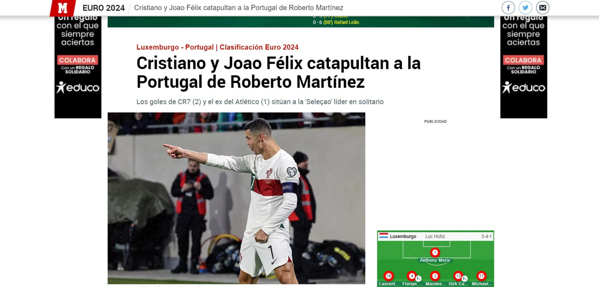 Imprensa internacional volta a render-se a Ronaldo: "Deu outro festim"