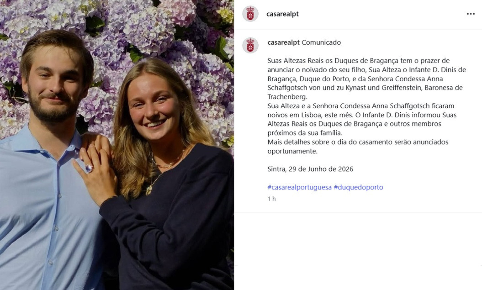 Noiva de D. Dinis surge pela primeira vez em evento em Coimbra ao lado da princesa brasileira D. Maria Gabriela de Orléans e Bragança: as imagens