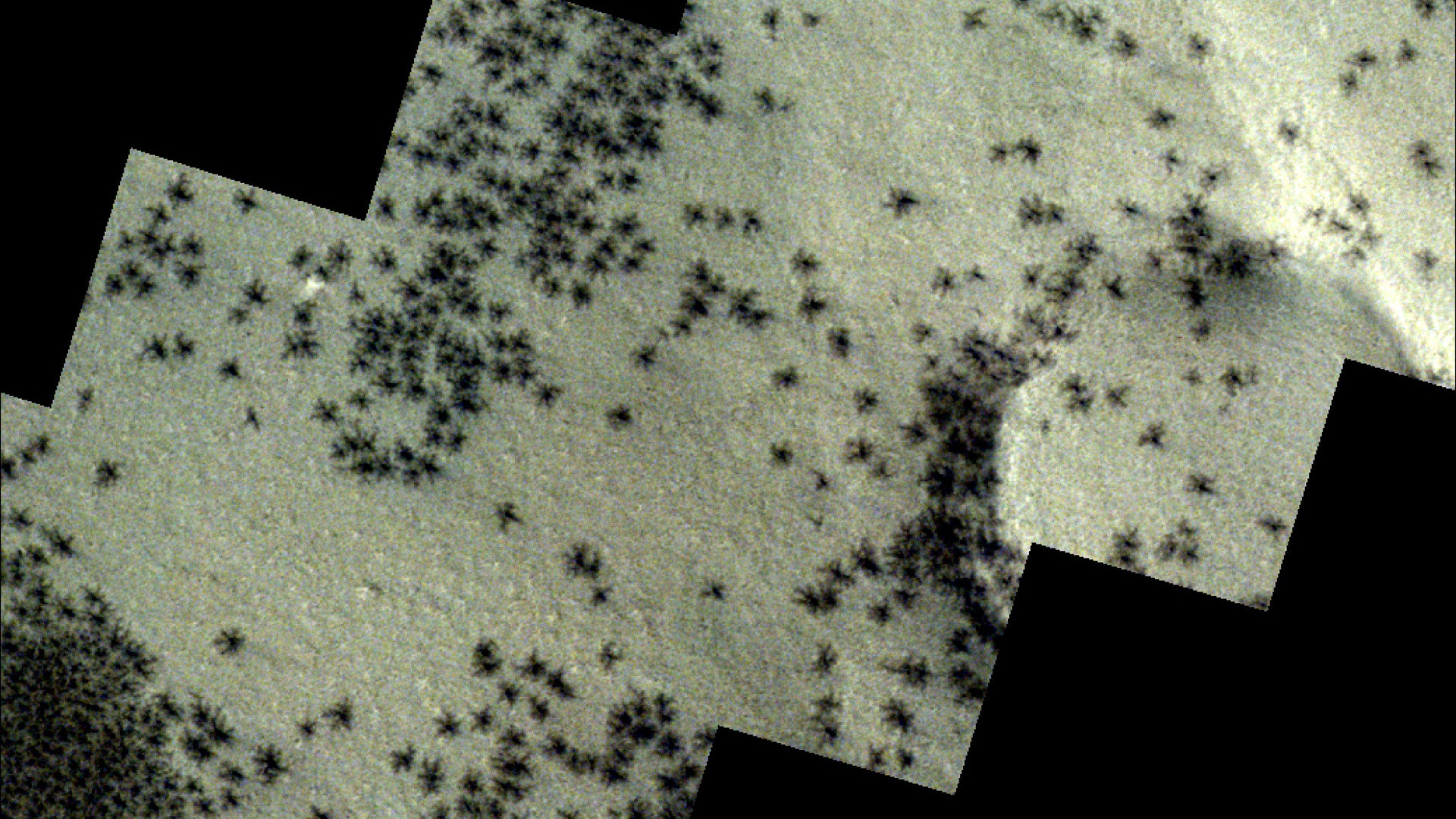 Nova fotografia de sonda mostra 'aranhas' na superfície de Marte